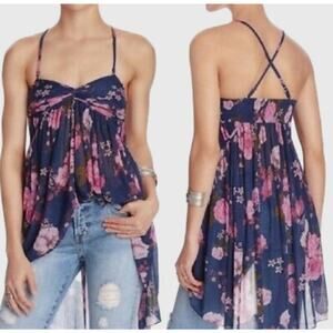 FREE PEOPLE Mirage Top Dress Size Large Convertible Straps High Low Hem Tunic
